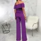 Sexy and fashionable one line collar bra jumpsuit
