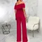Sexy and fashionable one line collar bra jumpsuit