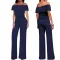 Sexy and fashionable one line collar bra jumpsuit