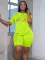 Fashion casual letter printed short sleeved shorts sports set