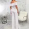 Sexy and fashionable one line collar bra jumpsuit