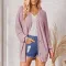 Fashion medium long sleeved loose knit cardigan