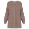 Fashion medium long sleeved loose knit cardigan