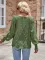 Fashion casual solid color round neck long sleeved patchwork top