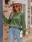Fashion casual solid color round neck long sleeved patchwork top