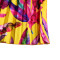 Fashion large V-neck printed top wide leg pants two-piece set