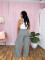 Fashion ultra soft colored cotton ribbed casual pants