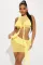 Fashionable Sleeveless Tank Top, Ruffled Half Skirt, Mesh Sexy Set