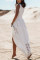 Sexy Lace Holiday Style White Beach Skirt Long Dress