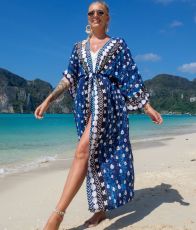 Sexy printed vacation casual beach bikini outerwear