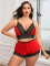 Fashionable large size fun polyester+lace underwear