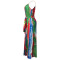 Tie dyed colorful printed loose fitting dress with straps