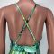 Printed drawstring long dress