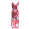 Tie dyed colorful printed loose fitting dress with straps