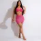 Sexy Large Diamond Wrapped Hip Perspective Dress