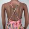 Printed drawstring long dress