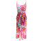Tie dyed colorful printed loose fitting dress with straps