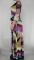 Fashion women's printed V-neck large swing dress