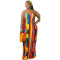 Tie dyed colorful printed loose fitting dress with straps