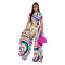 Fashion exposed print wide leg pants short sleeved two-piece set