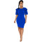 Fashion Women's Solid Color Slim Fit One Step Dress