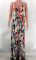 Printed drawstring long dress