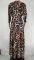 Fashion women's printed V-neck large swing dress