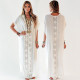 Sexy Beach Cotton Ruffled Lace Robe Bikini Sunscreen Shirt