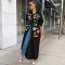 Fashion casual printed sun protection long shirt jacket