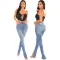 Fashionable Slim Fit Pant Hem Split Casual Stretch Jeans
