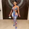 Casual and Sexy Strap Tie Dyed Printed Jumpsuit