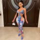 Casual and Sexy Strap Tie Dyed Printed Jumpsuit