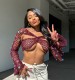 Sexy and fashionable beaded knit shirt