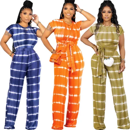 Sexy casual printed two-piece set