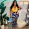Printed flare pants casual pants