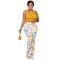 Printed flare pants casual pants