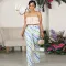 Printed flare pants casual pants
