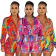 Fashionable ethnic style printed casual jumpsuit