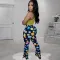Printed flare pants casual pants