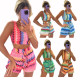 Fashion printed vest shorts set