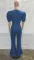 Lantern sleeve fashion casual sexy denim hollow out jumpsuit
