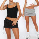 Fashionable rubber band spring buckle sports pocket work dress