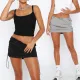 Fashionable rubber band spring buckle sports pocket work dress