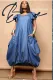Imitation denim large pocket loose fitting dress