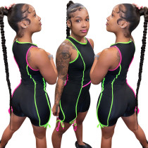 Fashion casual irregular line jumpsuit