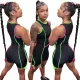Fashion casual irregular line jumpsuit
