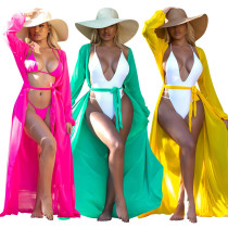 Sexy multi-color long smock sunscreen shirt