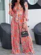 Fashion loose fitting casual pants long sleeved top two-piece set
