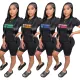 Hot selling solid color short sleeved milk silk shorts two-piece set
