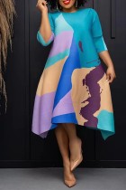 Double sided positioning printed dress